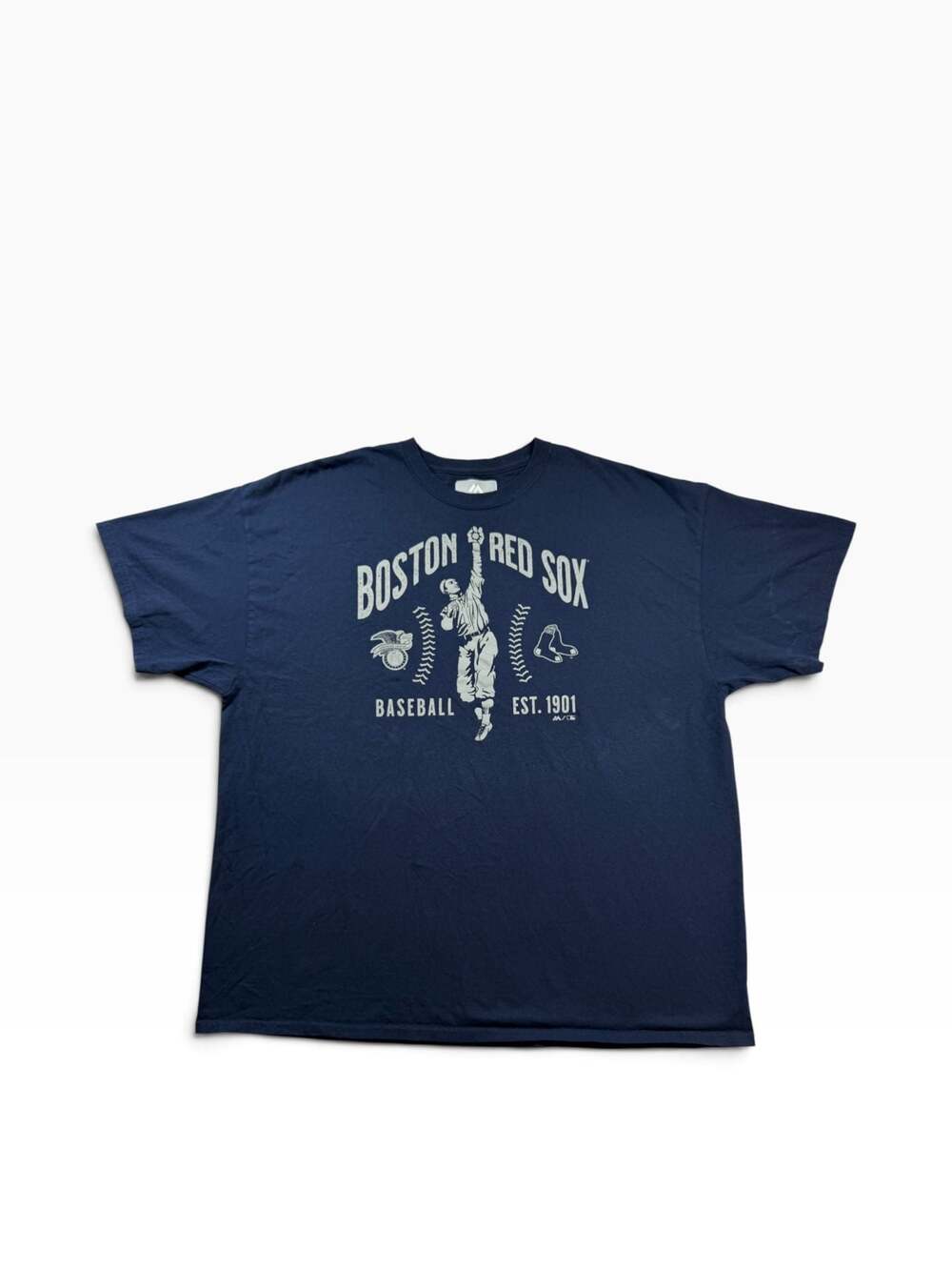 Boston Red Sox Majestic T Shirt Mens 2XL Navy MLB Baseball Graphic Tee